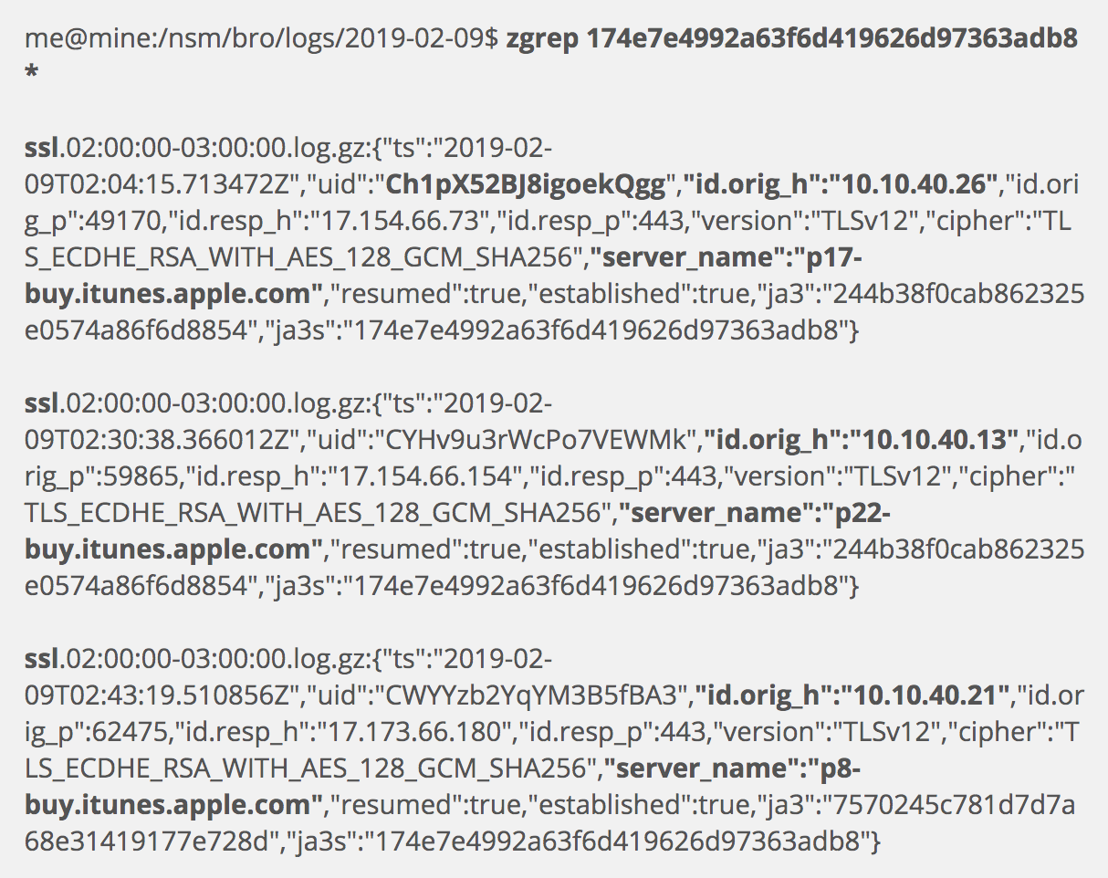 Examining Aspects of Encrypted Traffic Through Zeek Logs Corelight