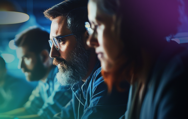 three-people-concentrating