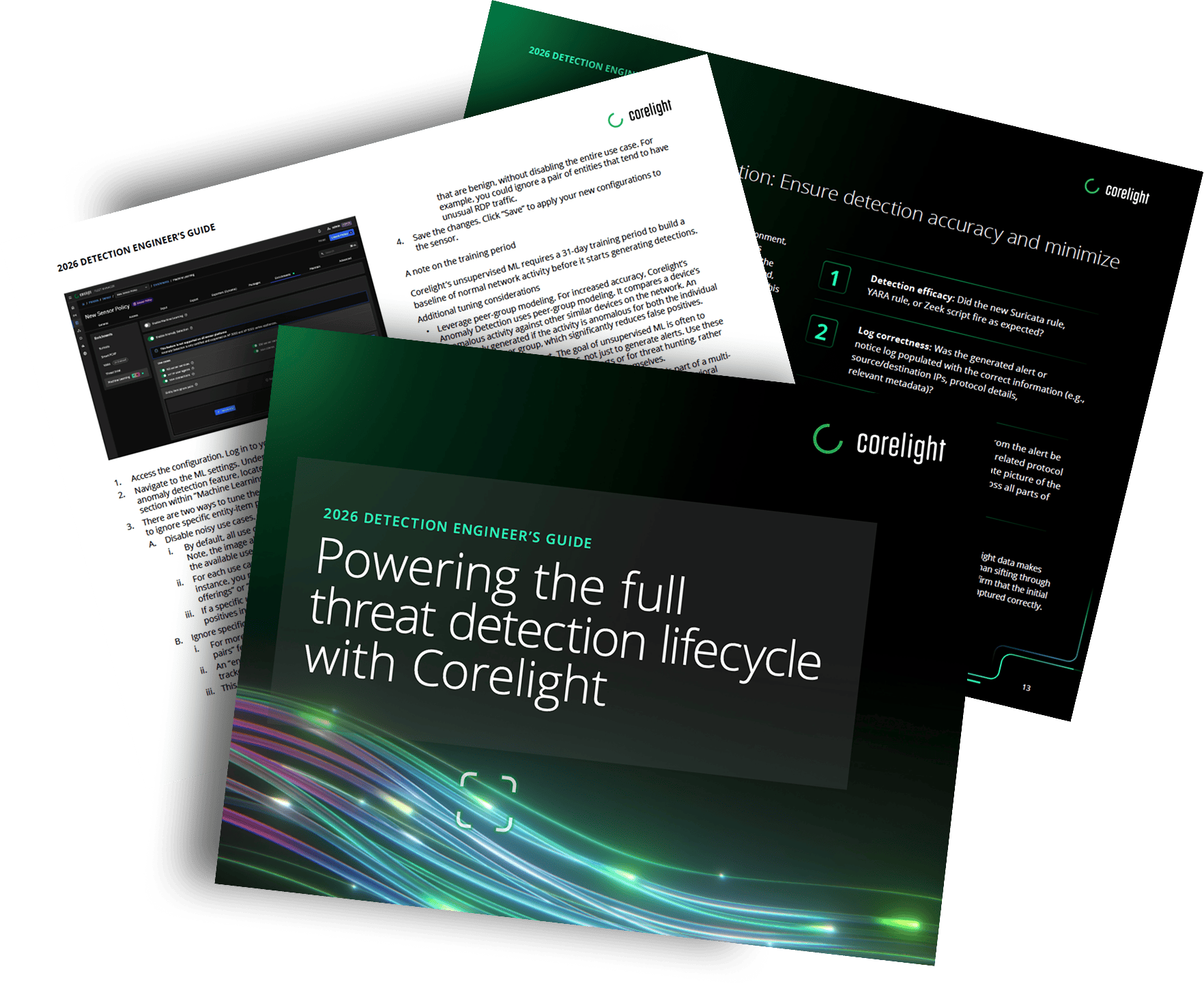 2026 Detection Engineer's Guide cover: Powering the full threat detection lifecycle with Corelight